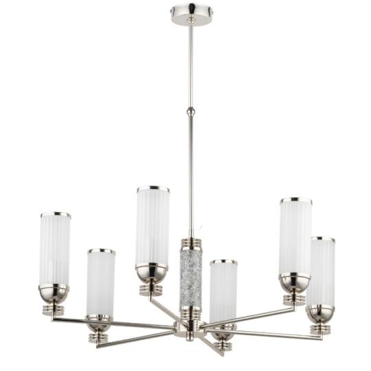 fenyes nikkel krom luxus elegans artdeco nagymeretu csillar atlatszo bordazott uvegburas lampa marvany betetes.jpg